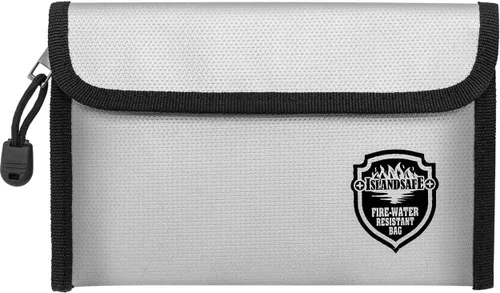 Vista 10 de Bolsa de documentos ignífuga, bolsillo impermeable con cierre de cremallera, bolsa de almacenamiento para objetos de valor, archivo de documentos A4