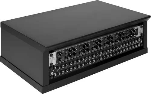 Vista 8 de Gator Frameworks Serie de Muebles Elite 2U Estante de Estudio de Escritorio de Madera en Acabado Negro Estándar (GFW-ELITERK-2U-BLK)