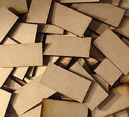 Vista 2 de 3.150 in x 1.575 in Rectángulo MDF Bases de madera Corte láser Artesanías Blancos Envío RÁPIDO VENDEDOR NOSOTROS