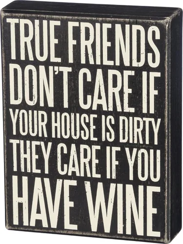 Vista 9 de Primitives by Kathy 18066 Cartel de caja, 7" x 2.5", All You Need... is a Bottle of Wine