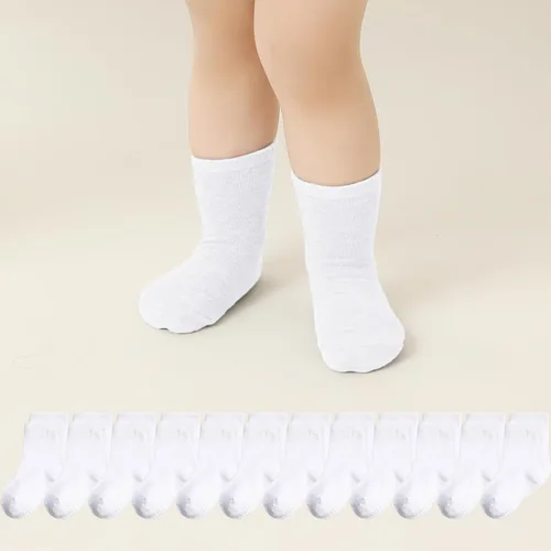 Vista 12 de Calcetines tobilleros antideslizantes para bebé, paquete de 12 para niños y niñas, calcetines de algodón para bebés Animal1