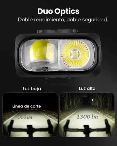 Vista 2 de Magicshine Hori 1300S 1300LM Bike Light with Mount for Garmin/Wahoo Negro