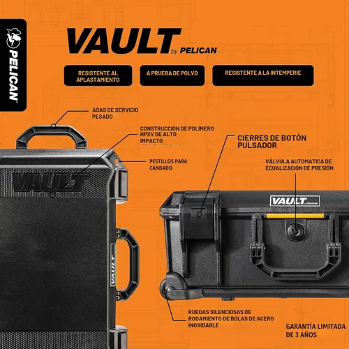 Vista 3 de Pelican Vault V525 Estuche rígido (cámara, pistola, equipo)