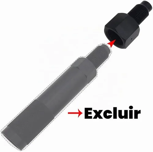 Vista 4 de Genrics Paintball PCP CO2 tanque a 3.10 oz cartucho cápsula roscada adaptador