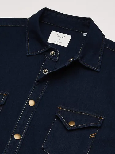 Vista 2 de Billy Reid - Camisa de trabajo para hombre (latón vaquero)