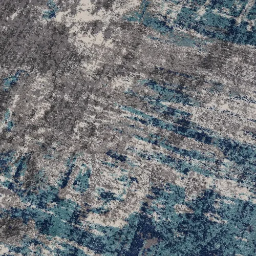 Vista 8 de LUXE WEAVERS Alfombra Artística de Área, Azul Oscuro-Azul Claro 2x3 Artistic, Cozy, Medium Pile