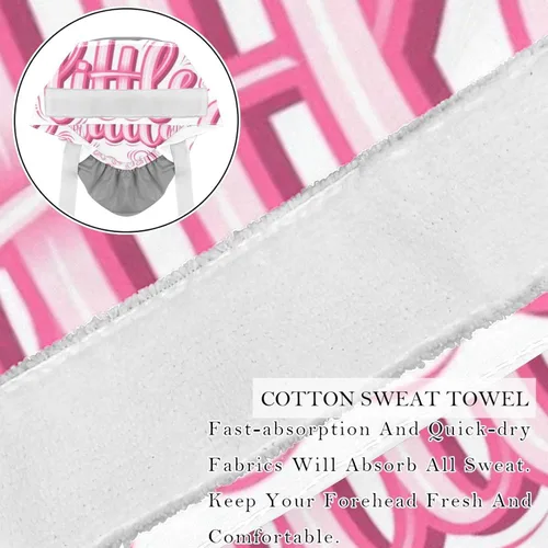 Vista 2 de VBFOFBV Working Cap with Buttons Sweatband Ribbon Tie Back Bouffant Hats, Pink Cartoon Angel