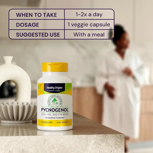 Vista 6 de Healthy Origins Pycnogenol® Circulation Complex Circulación saludable y apoyo venoso Pycnogenol®, semilla de uva, raíz de remolacha, diosmina