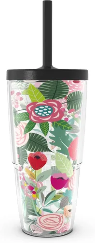 Vista 17 de Tervis Brilliant Bliss Collection - Vaso aislado de doble pared hecho en Estados Unidos mantiene las bebidas frías y calientes, 16 onzas, paquete