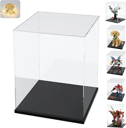 Vista 16 de Vitrina de acrílico transparente engrosada para coleccionables de Lego 75328 75976 Minifigure, caja transparente de autoensamblaje a prueba de polvo