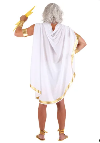 Vista 2 de Disfraz de Zeus para Hombre Multicolor