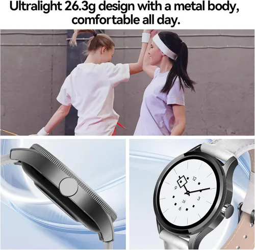 Vista 3 de Relojes inteligentes para mujer, rastreador de fitness HD de 1.27 pulgadas (respuesta/hacer llamadas), más de 120 modos deportivos con monitor