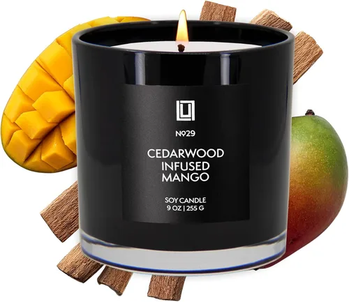 Vista 47 de Lulu Candles After Dark - Teca Caoba Vela Perfumada de Soja de Lujo en Frasco Vertida a Mano en los EE.UU. Altamente Perfumada y Duradera