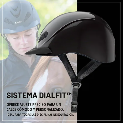Vista 4 de Troxel Liberty Ultralight Horse Riding Helmet, Low-Profile Adjustable Design, Safety Horseback Riding Gear