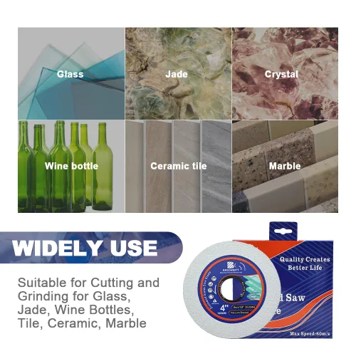 Vista 3 de Disco de corte de vidrio - 3 piezas de 3 pulgadas para amoladora angular con eje de 0.394 pulgadas para pulido de diamante, disco de corte
