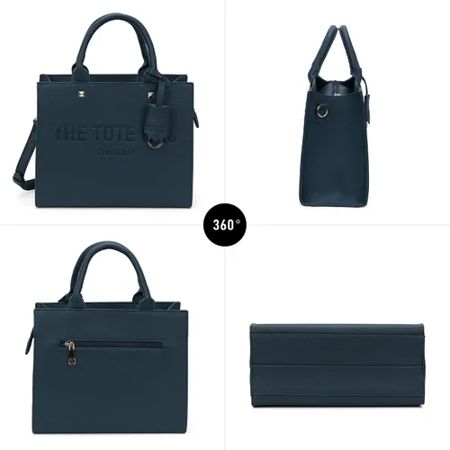 Vista 6 de Chinllo Bolso de mano para mujer, bolso Stachel con asa superior y correa para el hombro