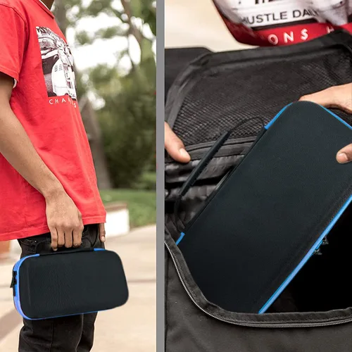 Vista 5 de Widfre Funda de transporte para consola Nintendo Switch y accesorios, funda rígida de viaje compatible con interruptor, funda de transporte portátil