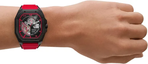 Vista 5 de Diesel Mens Flayed Automatic Stainless Steel Mechanical Skeleton Dial Watch
