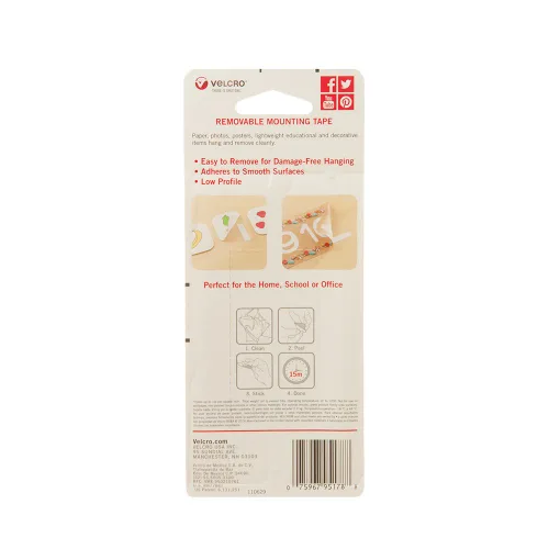Vista 2 de VELCRO Brand "VELCRO Brand - Cinta de montaje extraíble, decoración sin daños, rollo de 18" x 3/4" (95178)