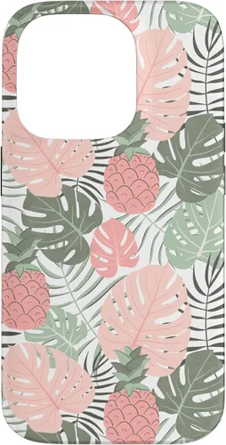 Vista 17 de Tropical Hawaiian Pineapple Pink Sage Colors Pattern Case for iPhone 17