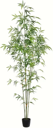 Vista 4 de Vickerman Mini árbol de bambú artificial en maceta de 5 pies.