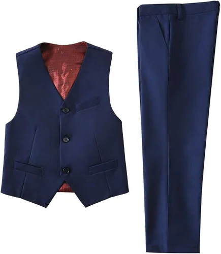 Vista 5 de Trajes de 5 piezas para niños, conjunto formal de portador de anillo de boda