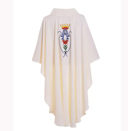 Vista 2 de BLESSUME Iglesia Católica Casulla Corona Bordada Sacerdote Vestiduras