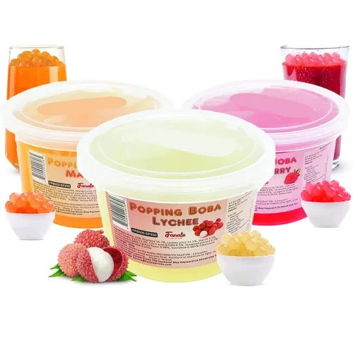 Vista 13 de Popping Bursting Boba Juice Ball - Blue Bubble Gum Flavor FPB026