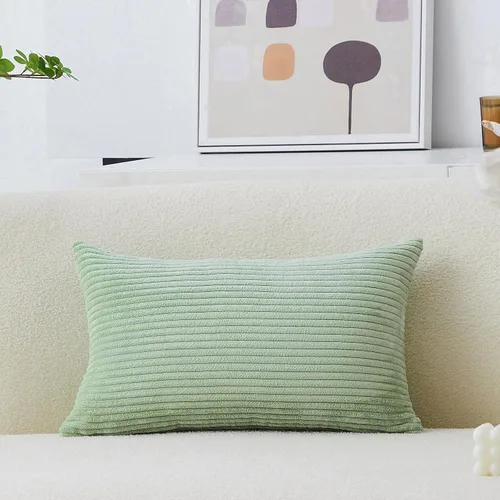 Vista 68 de Home Brilliant Funda de almohada de primavera de 18x18 pulgadas, funda de almohada de terciopelo a rayas para silla y sofá, funda de almohada