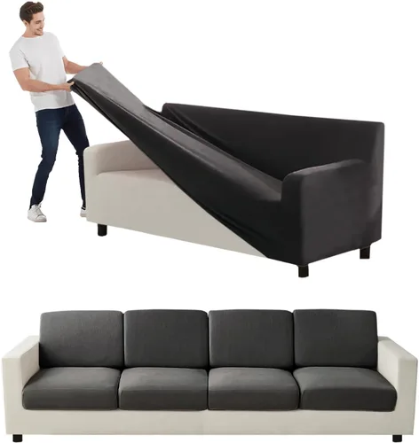 Vista 140 de Funda para Sofá de Terciopelo, Fundas Elásticas para Sofá para Funda Principal Separada/Respaldos y Cojines de Asiento, Funda para Sofá, para Fundas