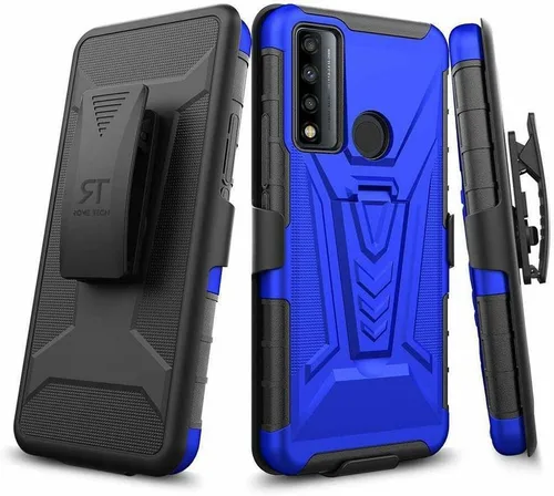 Vista 26 de Rome Tech Funda con clip para cinturón para Cricket Icon 3 de 6.5 pulgadas (2021) - Funda de teléfono celular de doble capa a prueba de golpes