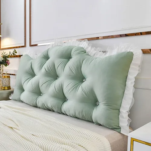 Vista 13 de Almohada de cuña para cabecera de dormitorio, almohada de lectura en casa, soporte de espalda para sentarse en la cama, cojín lumbar de gran