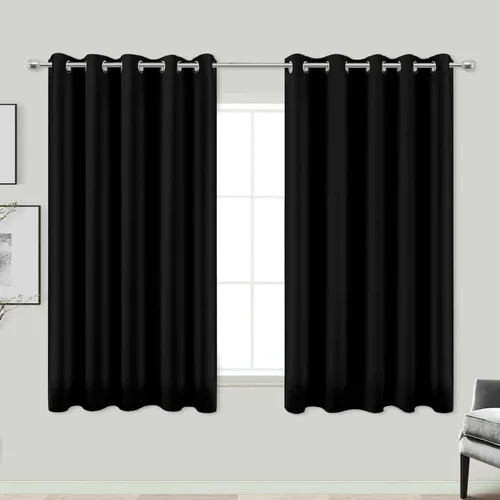 Vista 59 de KOUFALL Cortinas de Baño Aqua para Ventana, Juego de 2 Paneles Decoración Costera Cortinas Cortas Opacas para Ventana Pequeña de Cocina Puerta