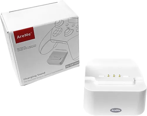 Vista 6 de AreMe Estación De Carga Dock Para Xbox Elite Controlador Inalámbrico Serie 2, Serie 2 Core - Blanco