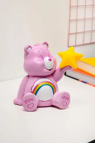 Vista 4 de Paladone Care Bears Cheer Bear GloBuddies Luz Nocturna, Lámpara LED 3D de Ambiente Oficial, Alimentada por Batería para Dormitorio y Escritorio
