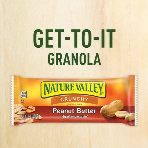Vista 4 de Nature Valley Barras de granola, crujientes, mantequilla de maní, 1.49 onzas, 12 unidades (paquete de 6)