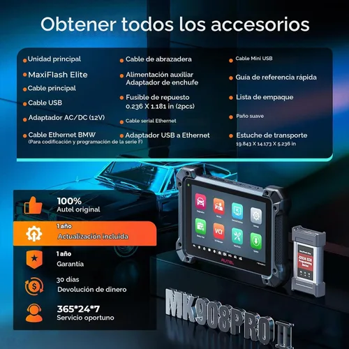 Vista 9 de Autel escáner MaxiCOM MK908 Pro II, J2534 ECU Función como Elite 2 Pro MS909 15000mAh Up of MaxiSys MS908S PRO II MS906 MAX MK908 II MS906 Pro
