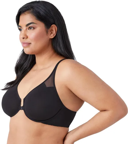 Vista 2 de Wacoal Body By Wacoal - Brasier sin forro con espalda cruzada y cierre frontal para mujer
