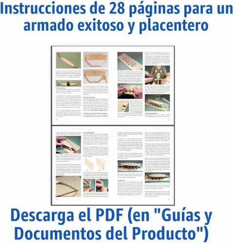 Vista 4 de Lowell Grand Banks Dory - Kit de barco de madera a escala 1:24 con piezas de tilo cortadas con láser, planos e instrucciones detallados, base