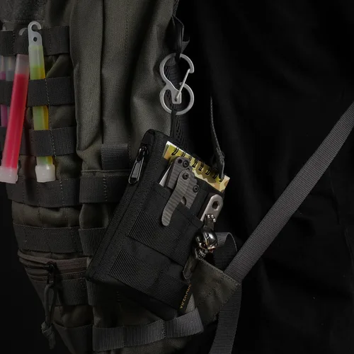 Vista 7 de VIPERADE VE18 EDC Bolsa, Organizador de Bolsillo para Hombres, Organizador de Bolsillo EDC, 3 Ranuras con 2 Bolsillos con Cremallera, Bolsa