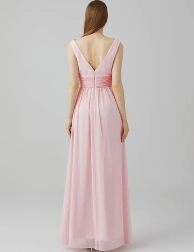 Vista 6 de Maisfeal Vestido de noche sin mangas con cuello en V doble para mujer