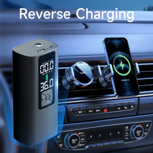 Vista 6 de Inflador de Neumáticos Compresor de Aire Portátil 150PSI Bomba de Aire Automática para Neumático de Coche Accesorios de Coche con Manómetro Digital