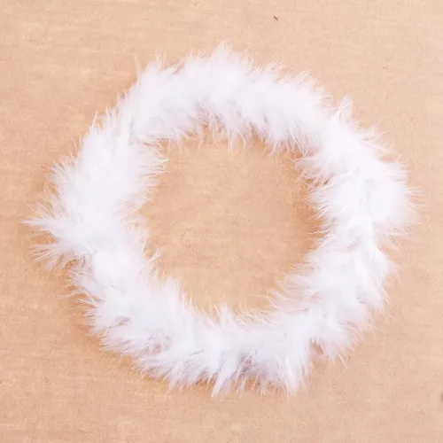Vista 3 de Nishine Paquete de 2 alas de ángel de plumas blancas para recién nacidos, juego de diadema para bebé, cosplay, niñas, disfraz de fotografía