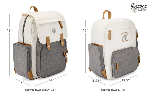 Vista 9 de Parker Baby Co. Mochila para pañales - Bolsa de pañales con cremallera completa con bolsillos aislados - Negro