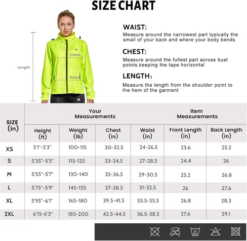 Vista 7 de FitsT4 - Chaquetas de ciclismo para mujer, ligeras, resistentes al viento, reflectantes, con capucha