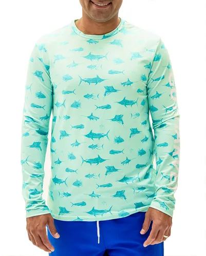 Vista 9 de Guy Harvey Camisa de manga larga para hombre con protección solar UPF 50+ Cristal de playa