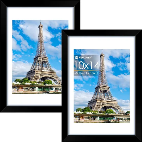 Vista 40 de NEXCOVER Portarretratos de 8.5 x 11 pulgadas, color negro, 10 unidades, marcos de fotos de 8.5 x 11 pulgadas con plexiglás HD inastillable, marcos