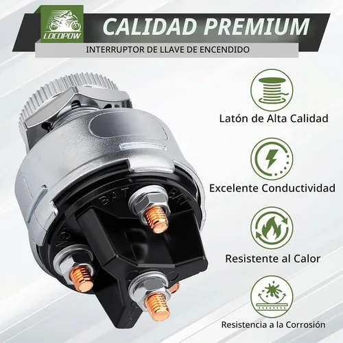 Vista 5 de LOCOPOW Interruptor de llave de encendido Interruptor de llave de encendido