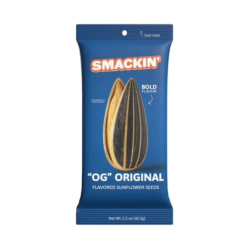 Vista 16 de SMACKIN' Semillas de girasol, tostadas Jumbo de lote pequeño, hechas en Estados Unidos - BBQ de patio trasero. Bolsas de 1.5oz (paquete de 36)