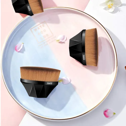 Vista 5 de Brocha para base de maquillaje, brochas de maquillaje Kabuki, brochas de maquillaje líquidas en polvo, brochas de maquillaje para mezclar líquidos